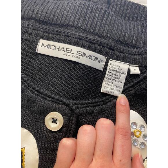 Michael Simon Vintage 3/4‎ Sleeve Telephone Cardigan Size S - Picture 2 of 8